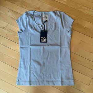 Chaser Split Neck grey Tee size Small
